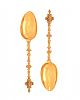 CASED SET OF EMBOSSED GILT METAL SPOONS at Ross's Online Art Auctions