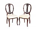 PAIR OF EDWARDIAN MAHOGANY PARLOUR CHAIRS at Ross's Online Art Auctions