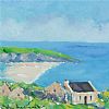 COTTAGES NEAR THE BLASKETTS COUNTY KERRY by Sean Lorinyenko at Ross's Online Art Auctions
