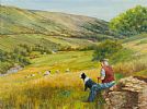 TENDING SHEEP IN THE GLENS by Noel Shaw at Ross's Online Art Auctions
