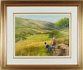 TENDING SHEEP IN THE GLENS by Noel Shaw at Ross's Online Art Auctions