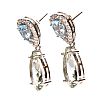 STERLING SILVER TOPAZ & CUBIC ZIRCONIA EARRINGS at Ross's Online Art Auctions