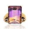 9CT GOLD AMETRINE RING at Ross's Online Art Auctions