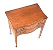 INLAID MAHOGANY SERPENTINE FRONT SIDE TABLE at Ross's Online Art Auctions