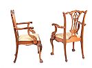 FINE PAIR OF PIERCED BACK MAHOGANY ARMCHAIRS at Ross's Online Art Auctions