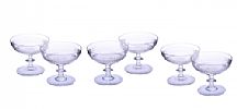 SET OF SIX EARLY IRISH CRYSTAL CHAMPAGNE SAUCERS at Ross's Online Art Auctions