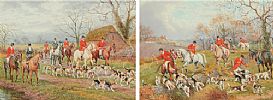 HOUNDS MOVING OFF TO DRAW & IN AT THE DEATH by Cecil Vernon at Ross's Online Art Auctions