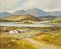 COTTAGES DONEGAL by Sean Nichol at Ross's Online Art Auctions