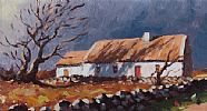 IRISH THATCHED COTTAGE by Donal McNaughton at Ross's Online Art Auctions
