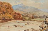 RIVER NEAR THE MOURNES by Irish School at Ross's Online Art Auctions