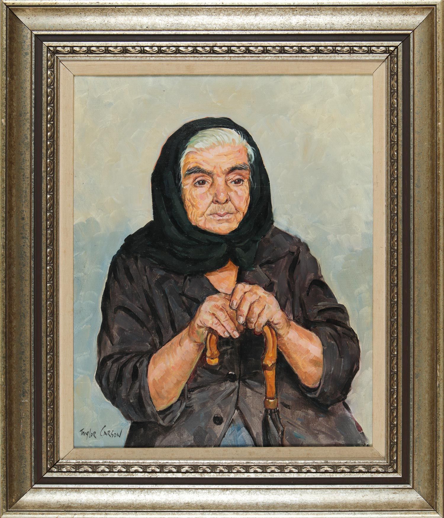OLD WOMAN, CORFU by Robert Taylor  Carson RUA at Ross's Online Art Auctions