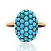 9CT GOLD TURQUOISE RING at Ross's Online Art Auctions