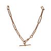 9CT ROSE GOLD CHAIN & T-BAR at Ross's Online Art Auctions
