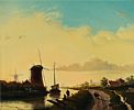 DUTCH CANAL by Jan Beekhout at Ross's Online Art Auctions