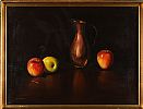 STILL LIFE APPLES & JUG by William Henry Burns at Ross's Online Art Auctions