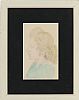 PORTRAIT OF A WOMAN I by Maurice Canning Wilks ARHA RUA at Ross's Online Art Auctions