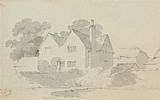 FARM HOUSE & BUILDINGS by P.S. Munn at Ross's Online Art Auctions
