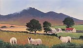 SHEEP IN THE MOURNES by Gregory Moore at Ross's Online Art Auctions