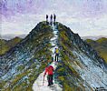 CLIMBING MOUNT ERRIGAL by Sean Loughrey at Ross's Online Art Auctions
