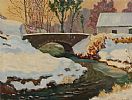WINTER ON THE MINNOWBURN by Frederick W. Hull at Ross's Online Art Auctions