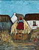 STACKING HAY, ACHILL by John Henry Barry at Ross's Online Art Auctions