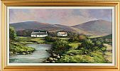 IRISH COTTAGES by Desmond Monroe at Ross's Online Art Auctions