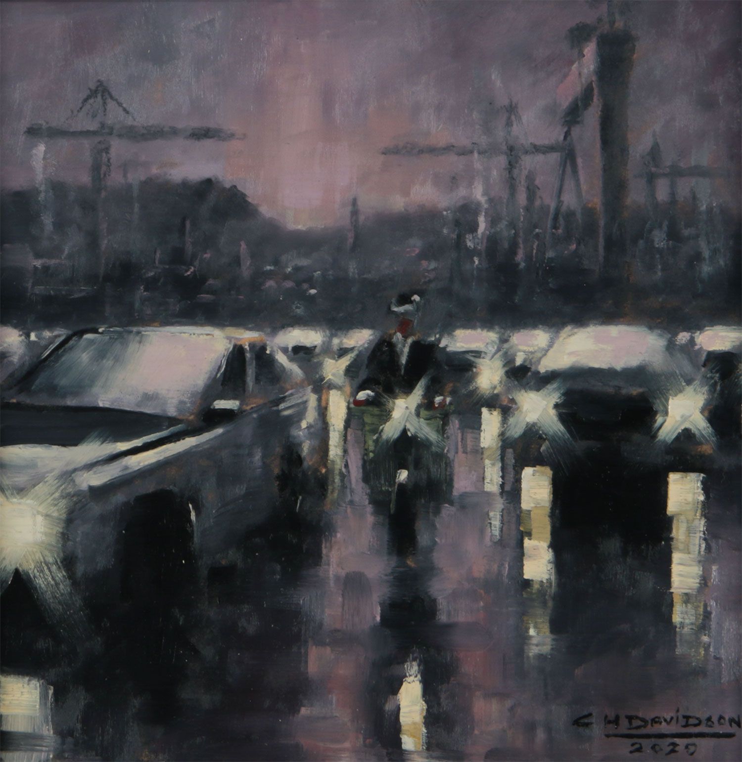 HAMILTON ROAD EXODUS HARLAND & WOLFF by Colin H. Davidson at Ross's Online Art Auctions