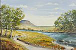 RIVER NEAR SLEMISH, COUNTY ANTRIM by Oscar Millar at Ross's Online Art Auctions
