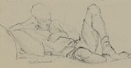 BOY READING by Dennis H.  Osborne ARUA at Ross's Online Art Auctions