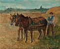 PLOUGHING by Ronald Ossary Dunlop, RA at Ross's Online Art Auctions