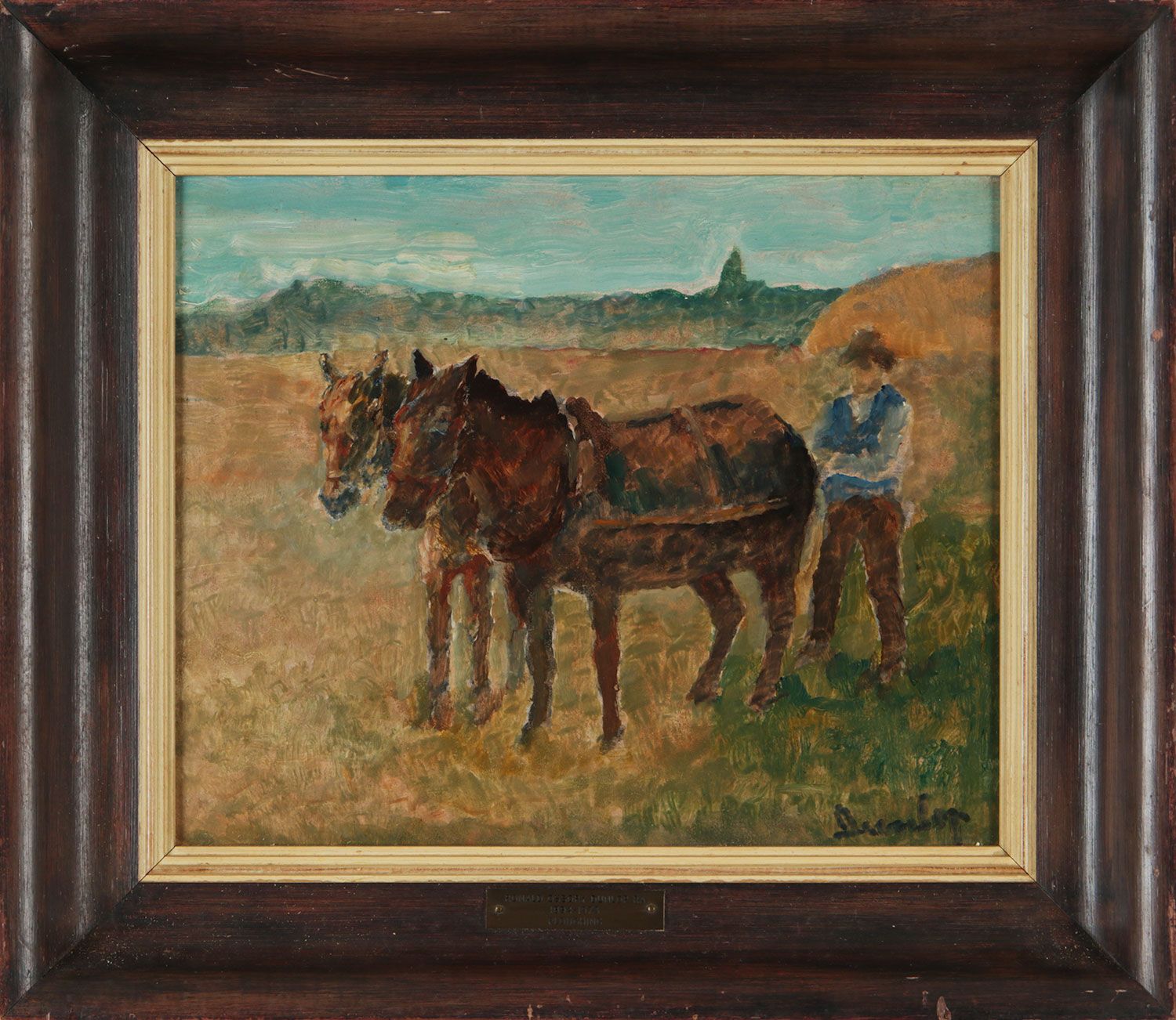 PLOUGHING by Ronald Ossary Dunlop, RA at Ross's Online Art Auctions