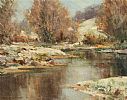 WINTER GLENDUN RIVER, COUNTY ANTRIM by Maurice Canning Wilks ARHA RUA at Ross's Online Art Auctions