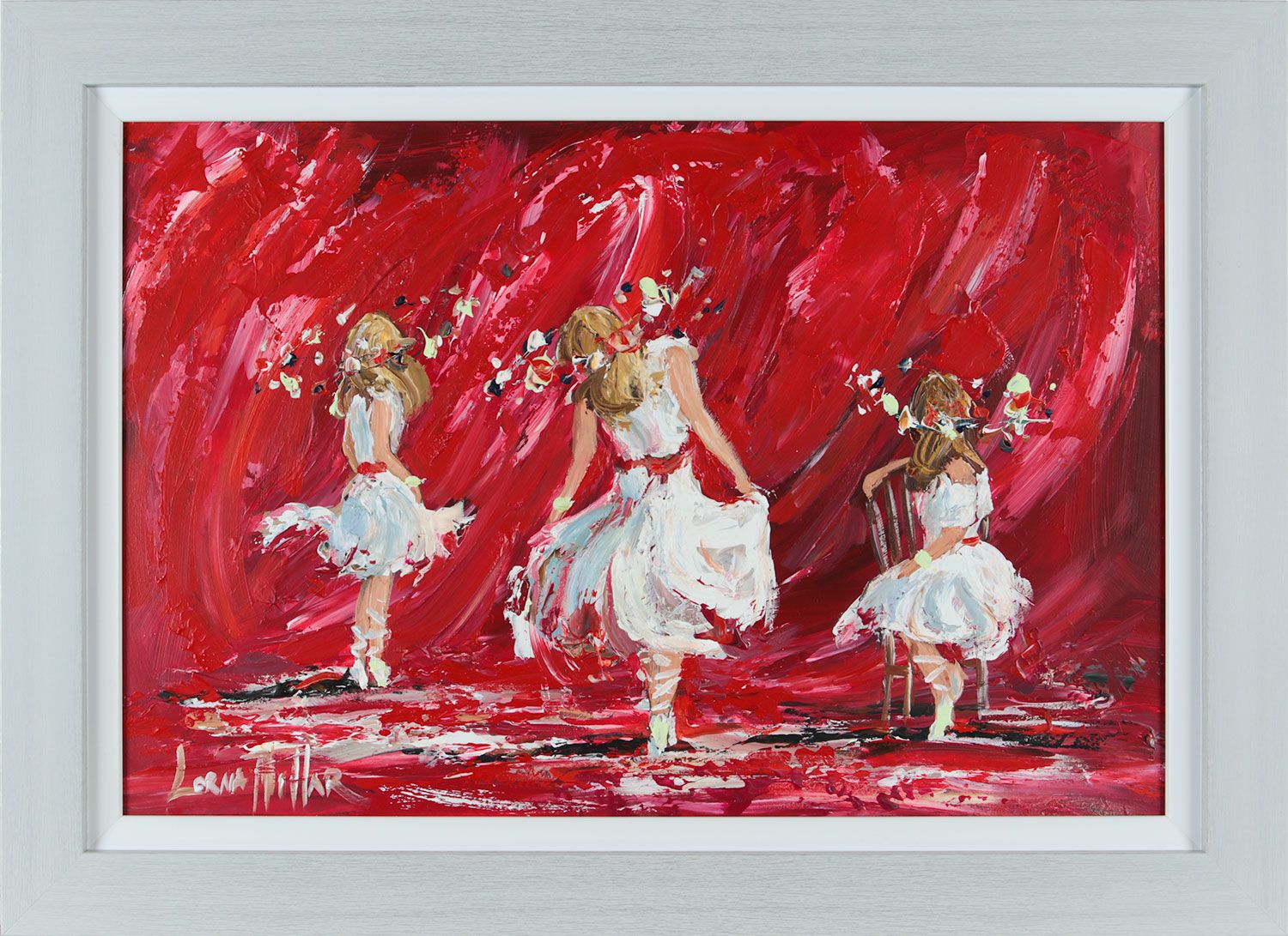 THREE DANCERS IN WHITE by Lorna Millar at Ross's Online Art Auctions