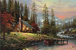 A PEACEFUL RETREAT by Thomas Kinkade at Ross's Online Art Auctions