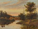 AN ENGLISH RIVER by Dale at Ross's Online Art Auctions