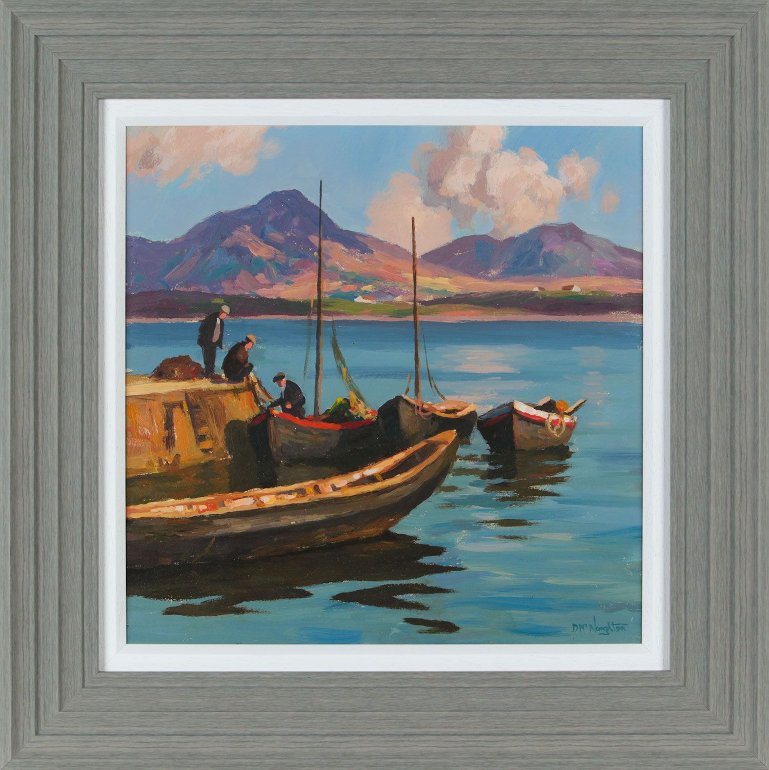 UNLOADING THE CATCH, DONEGAL by Donal McNaughton at Ross's Online Art Auctions
