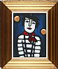 CLOWN WITH RED BOW TIE by Mary Lou at Ross's Online Art Auctions