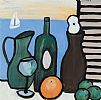 STILL LIFE BOTTLES by Mary Lou at Ross's Online Art Auctions