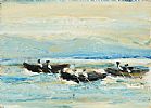ROWING A CURRACH by Simon Corballis at Ross's Online Art Auctions