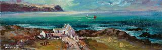 COASTAL FARMSTEAD, COUNTY DONEGAL by William Cunningham at Ross's Online Art Auctions
