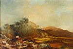 TENDING SHEEP IN THE MOURNES by William Cunningham at Ross's Online Art Auctions