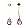 18CT GOLD AMETHYST EARRINGS at Ross's Online Art Auctions