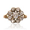 VICTORIAN 18CT GOLD DIAMOND RING at Ross's Online Art Auctions