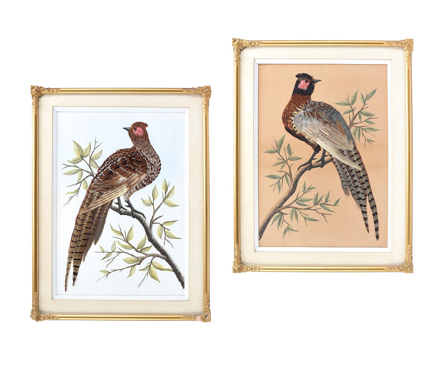 PAIR OF GILT FRAMED COLLAGES at Ross's Online Art Auctions