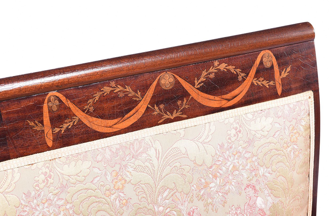 VICTORIAN INLAID MAHOGANY SETTEE at Ross's Online Art Auctions