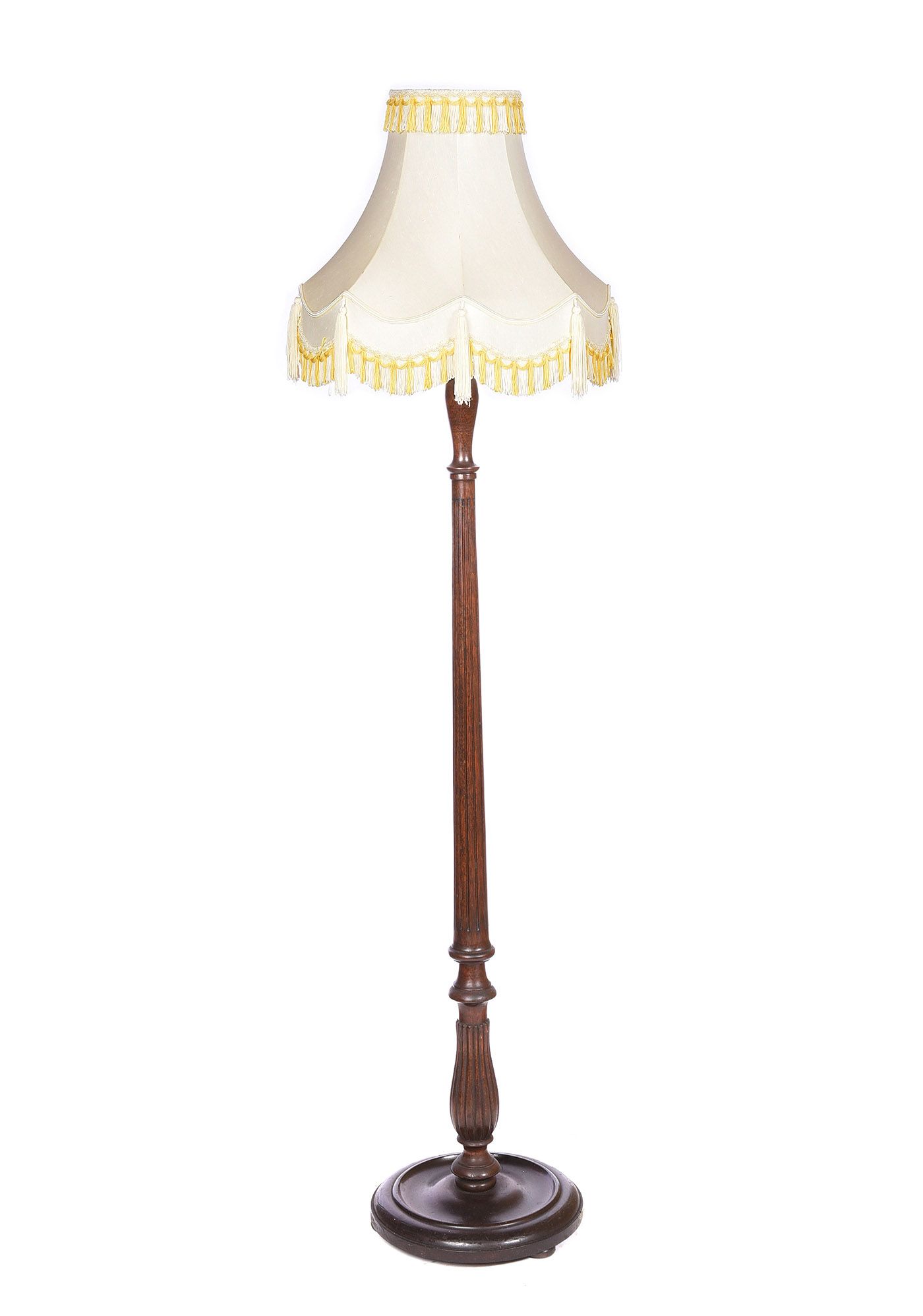 VINTAGE MAHOGANY STANDARD LAMP at Ross's Online Art Auctions