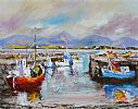 CLEGGAN HARBOUR, CONNEMARA by Niall Campion at Ross's Online Art Auctions