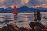 WATCHING THE BOAT by Donal McNaughton at Ross's Online Art Auctions