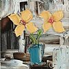 YELLOW FLOWERS IN A VASE by Colin Flack at Ross's Online Art Auctions