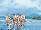 RACE AT DUSK ON DOWNINGS SEAFRONT by Sean Lorinyenko at Ross's Online Art Auctions